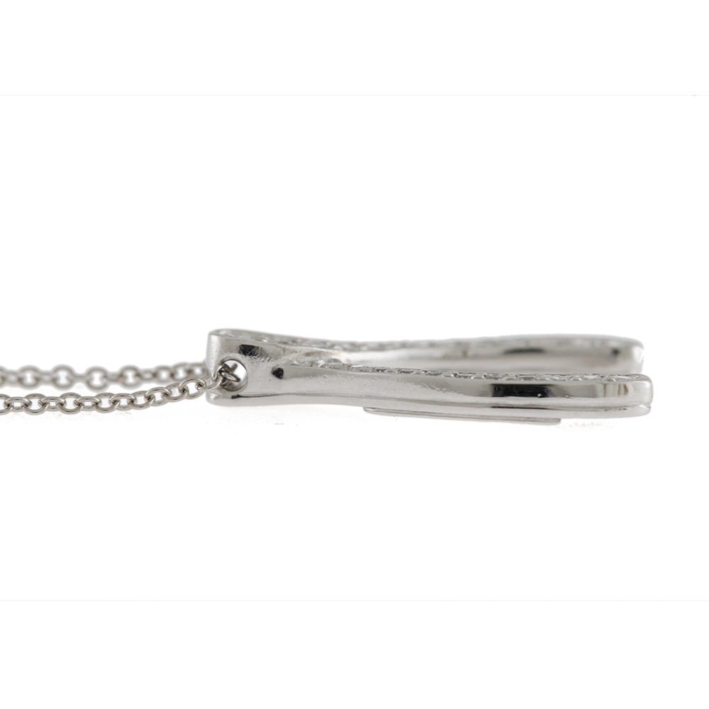 Tiffany Wishbone Necklace Platinum Diamond